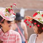 Women with strawberry hats