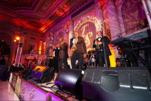Enjoy live entertainment at the California Strawberry Festival with a jazz band performance.