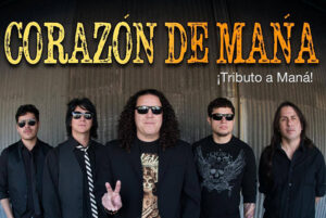 CORAZÓN DE MANÁ tribute band performing at California Strawberry Festival entertainment event.